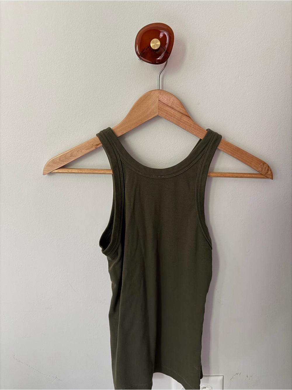 Toteme Olive Green Ribbed Tank - Picture 2 of 4